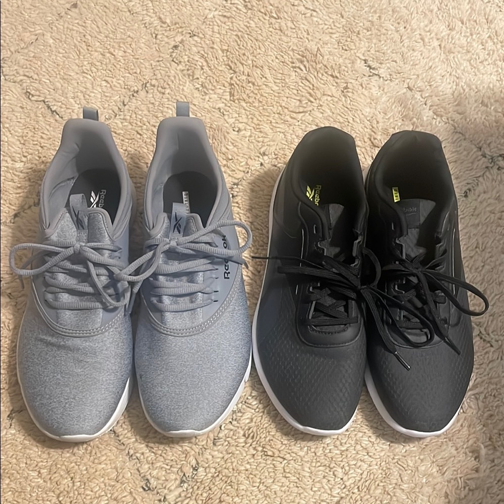 Reebok Gray and Black Fuel Foam Sneakers
